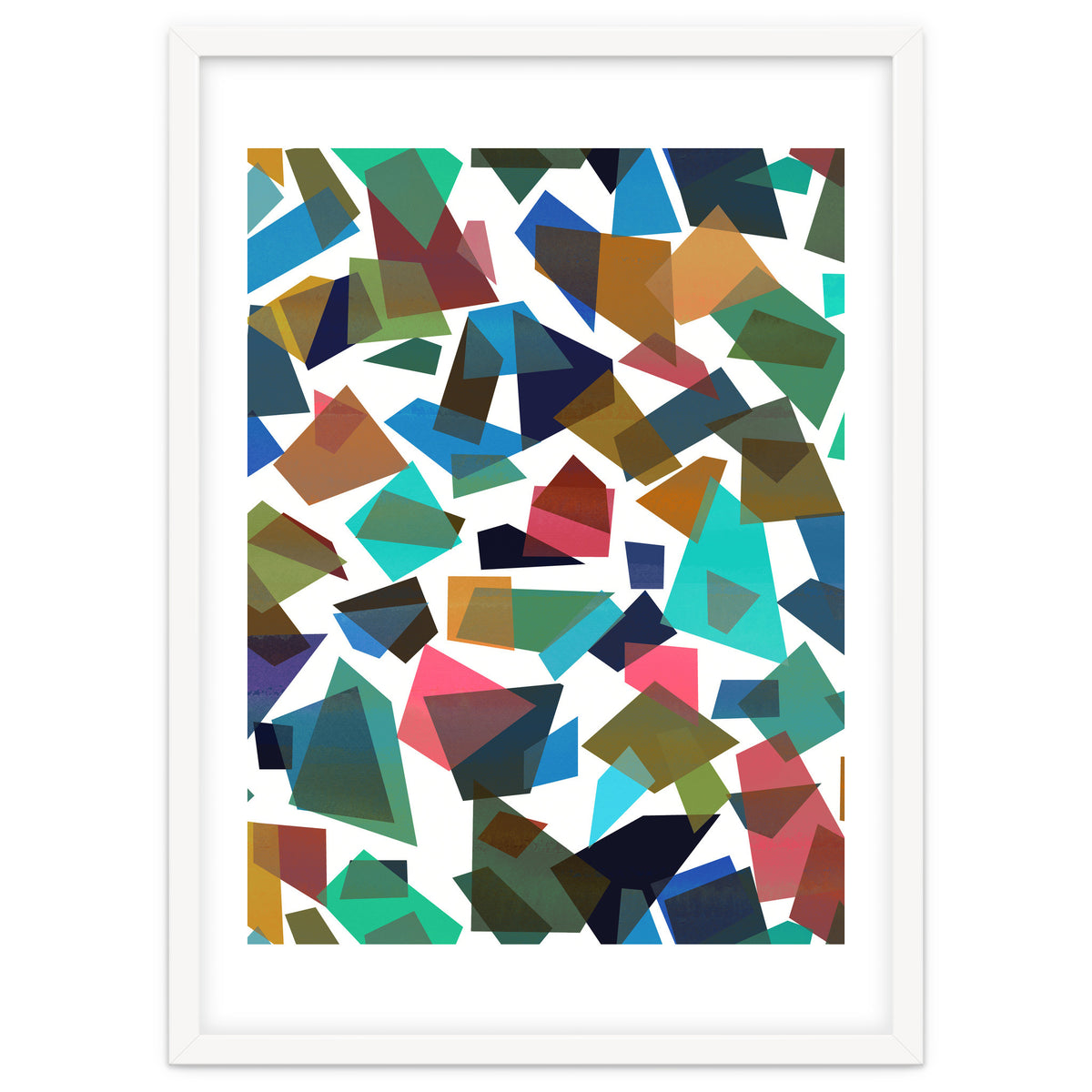 Geometric Squares Collage Colorful