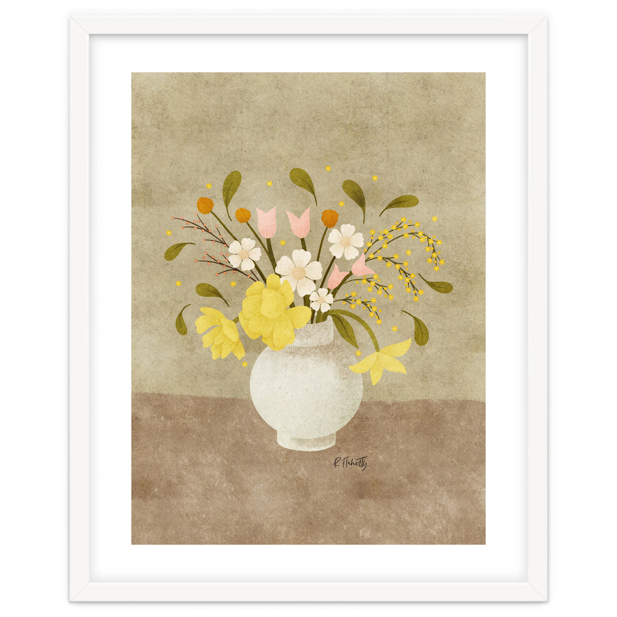 Spring Vase Of Tulips