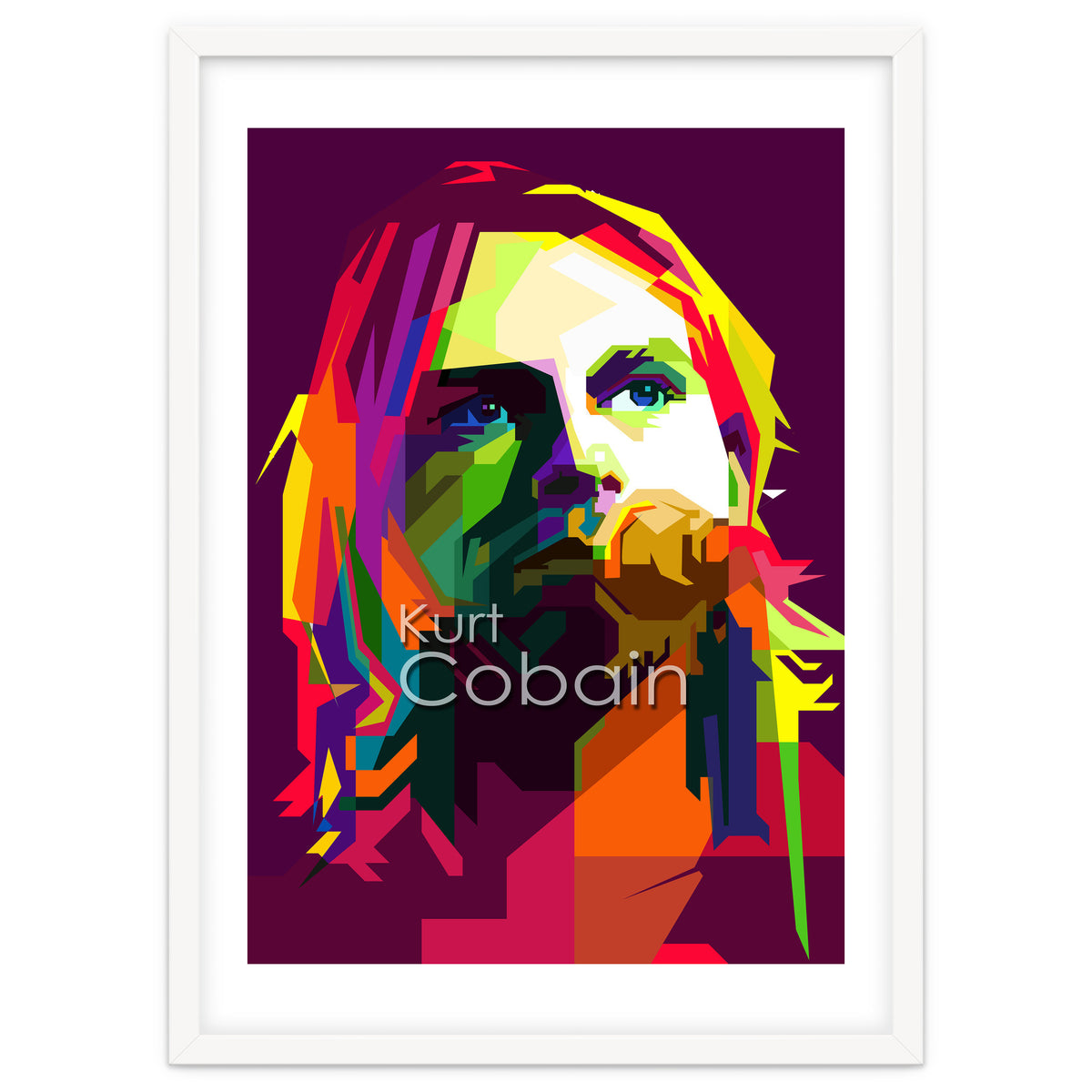 Kurt Cobain Grunge Music Pop Art WPAP