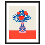 Poppies in a vase - red and blue thumbnail