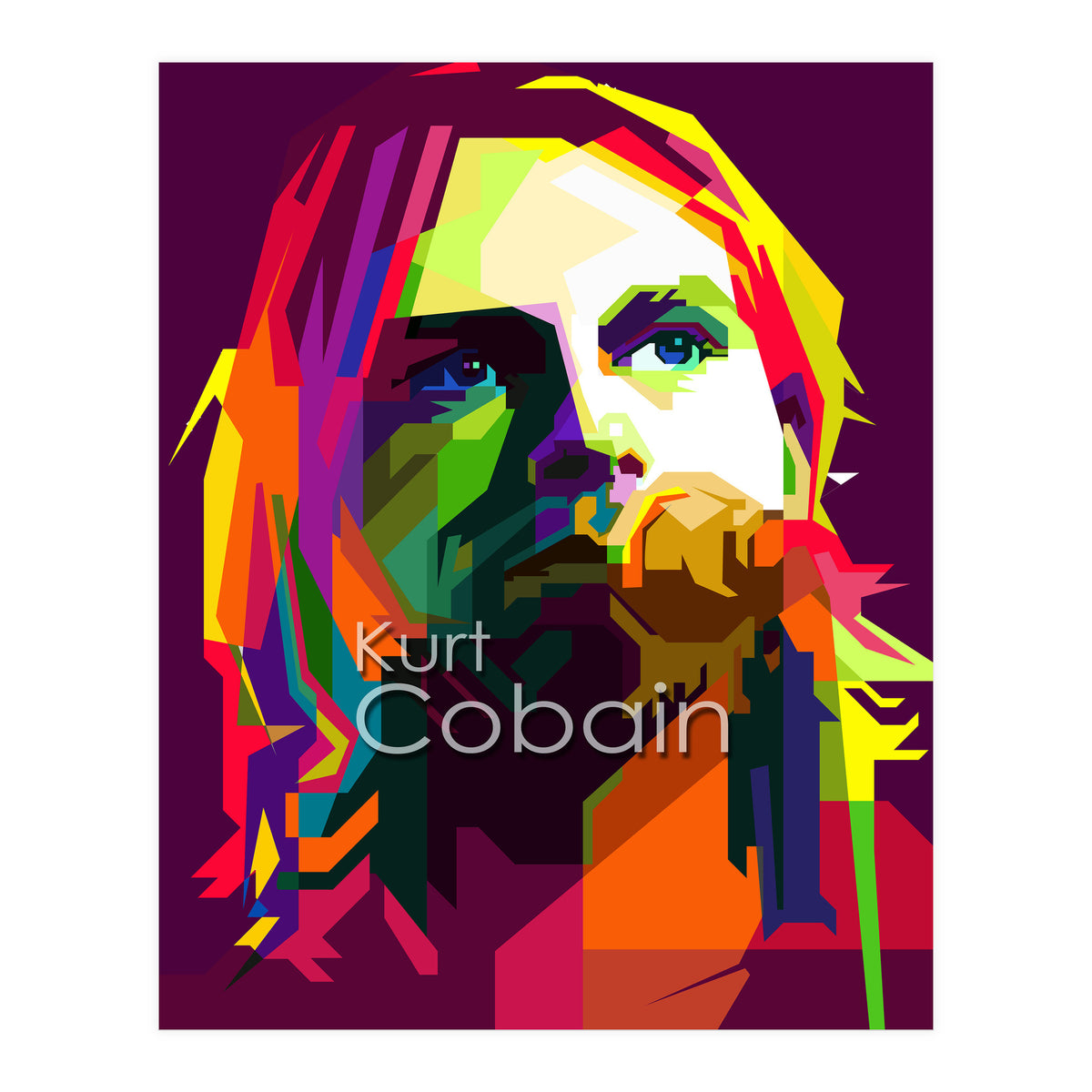 Kurt Cobain Grunge Music Pop Art WPAP (Print Only)