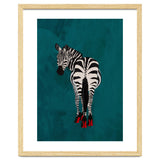 Zebra wearing heals thumbnail