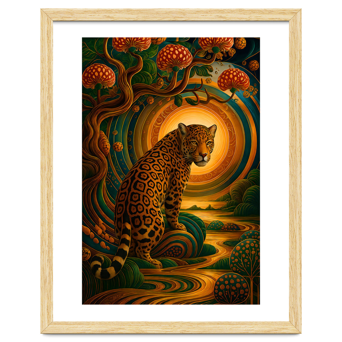 Leopard in Retro Contemporary Aesthetics