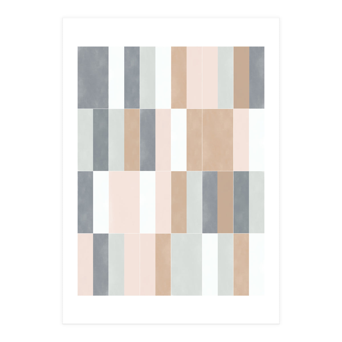 Muted Pastel Tiles 02 (Print Only)