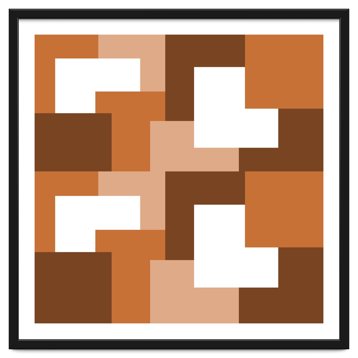 Brown Abstract Square Tiles