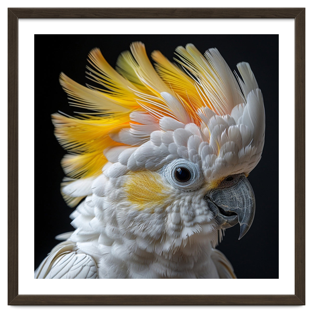 Close Up Of A Cockatoo With Yellow Crest