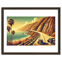 Vintage Coastal Road Journey Poster