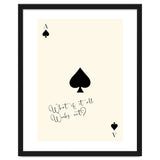Ace of Spades Motivational Card Print, What If It All Works Out Poster thumbnail