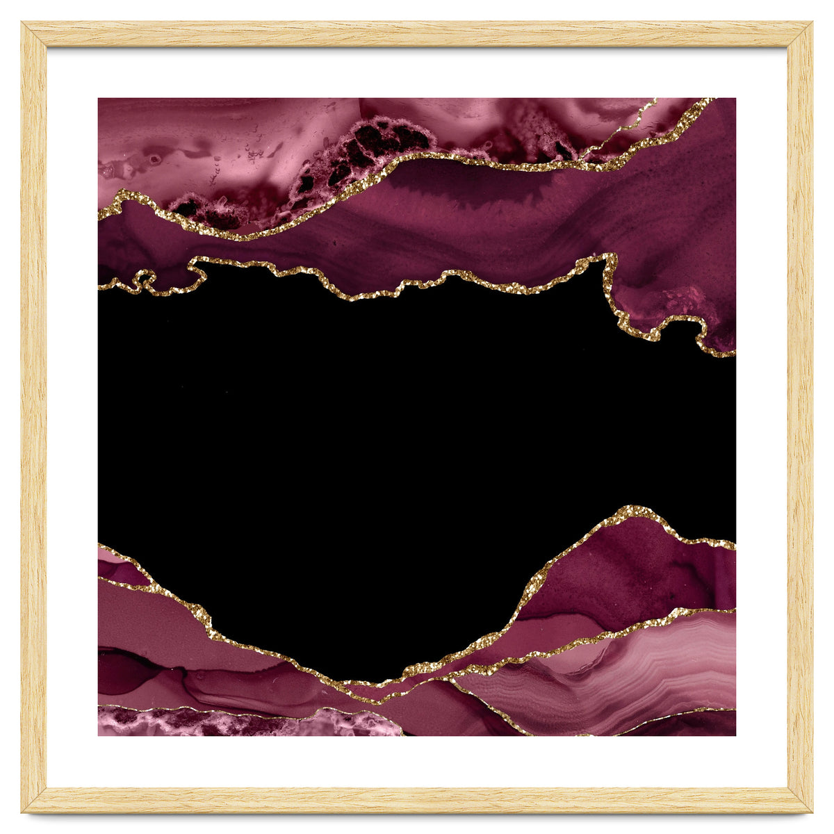 Burgundy & Gold Agate Texture 18