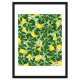 Lemonade Garden, Green Fresh Lemon Botanical Illustration, Vibrant Summer Tropical Fruit Nature thumbnail