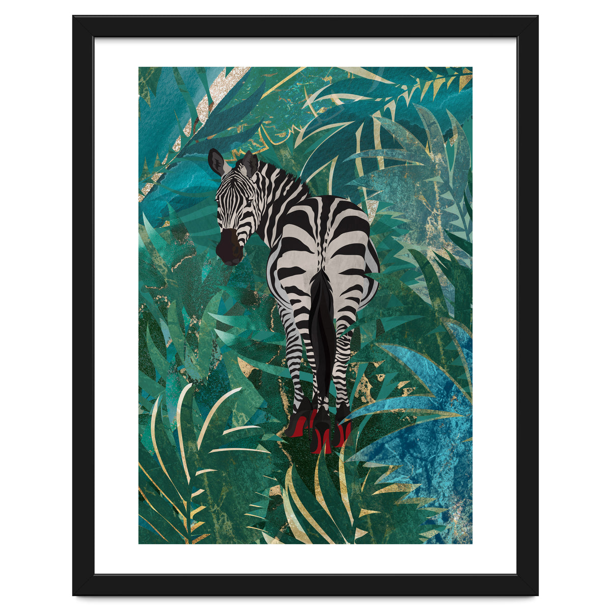 Zebra in the Jungle Heels