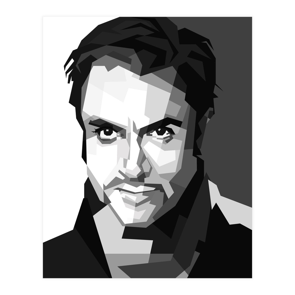 Simon Le Bon British Singer Black Illustration (Print Only)