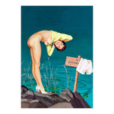 Sexy Pinup Girl With No Swimming Sign (Print Only) thumbnail