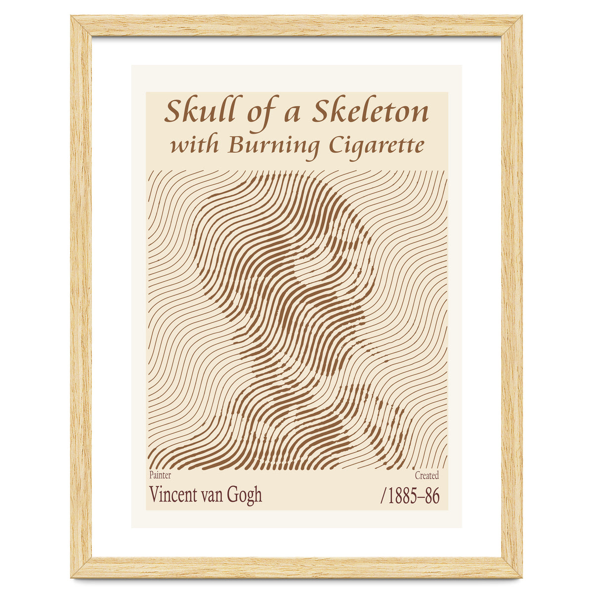 Skull of a Skeleton with Burning Cigarette - Vincent van Gogh (1885–86)