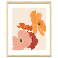 Autumn Wildflowers, Botanical Illustration Vintage Classy, Bohemian Floral Blossom Plants Bloom, Pastel Flowers Garden Nature