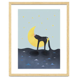 Beauty Sleep - Melting Cat on the crescent moon thumbnail