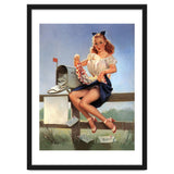Countryside Pinup Girl Posing On A Fence With Love Letters And A Full Mailbox thumbnail