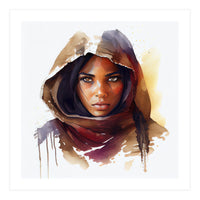 Watercolor Tuareg Woman #3 (Print Only)