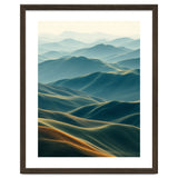 Minimalist Misty Mountain Landscape Wall Art thumbnail
