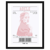 Receipt Art Adele Red