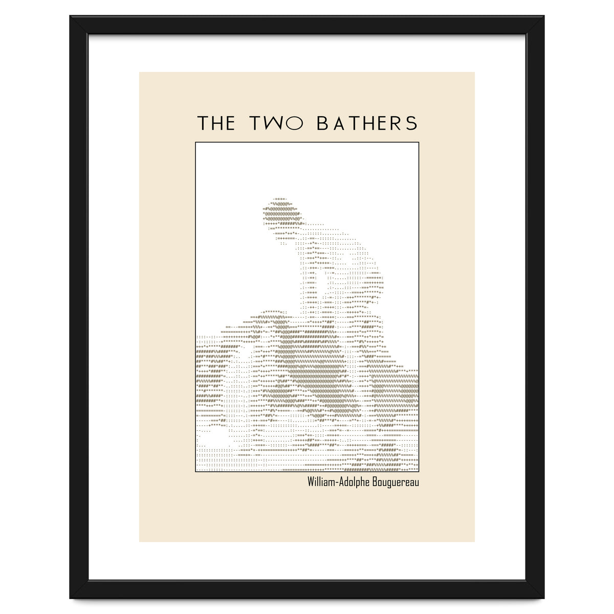 The two bathers (1884) – William-Adolphe Bouguereau (ascii art)