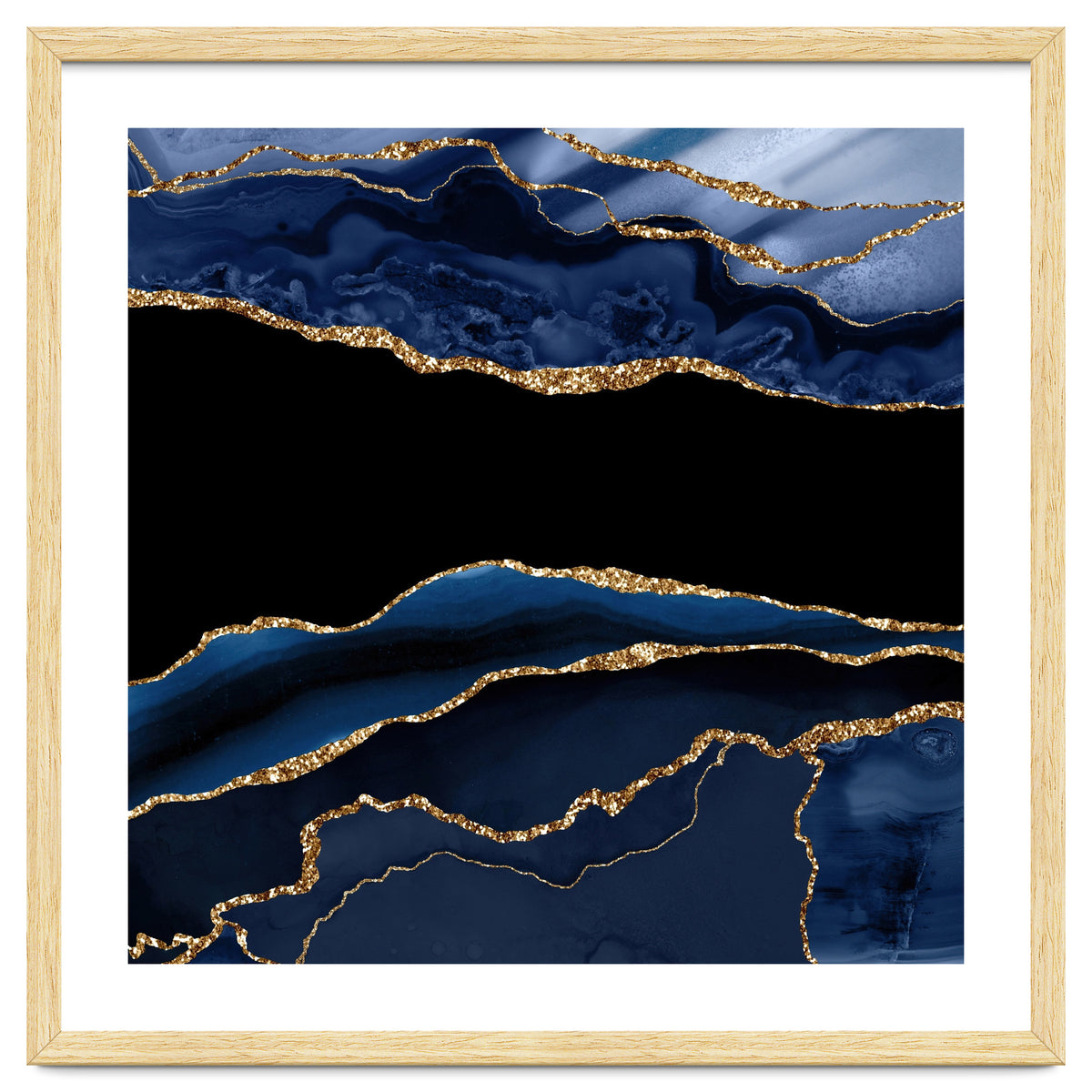 Navy & Gold Agate Texture 11
