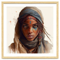 Watercolor Tuareg Woman #2