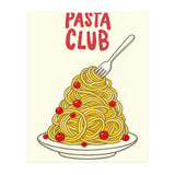 Pasta Club Illustration, Spaghetti and Tomatoes Art Print for Kitchen Wall Decor (Print Only) thumbnail