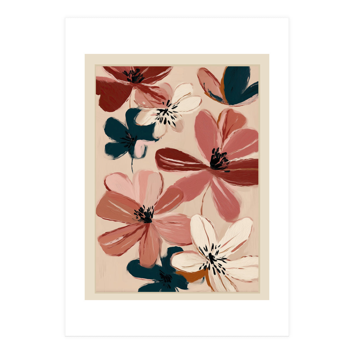 Blush And Wine Blossoms III (Print Only)