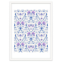 Bohemian Garden Blue Pattern