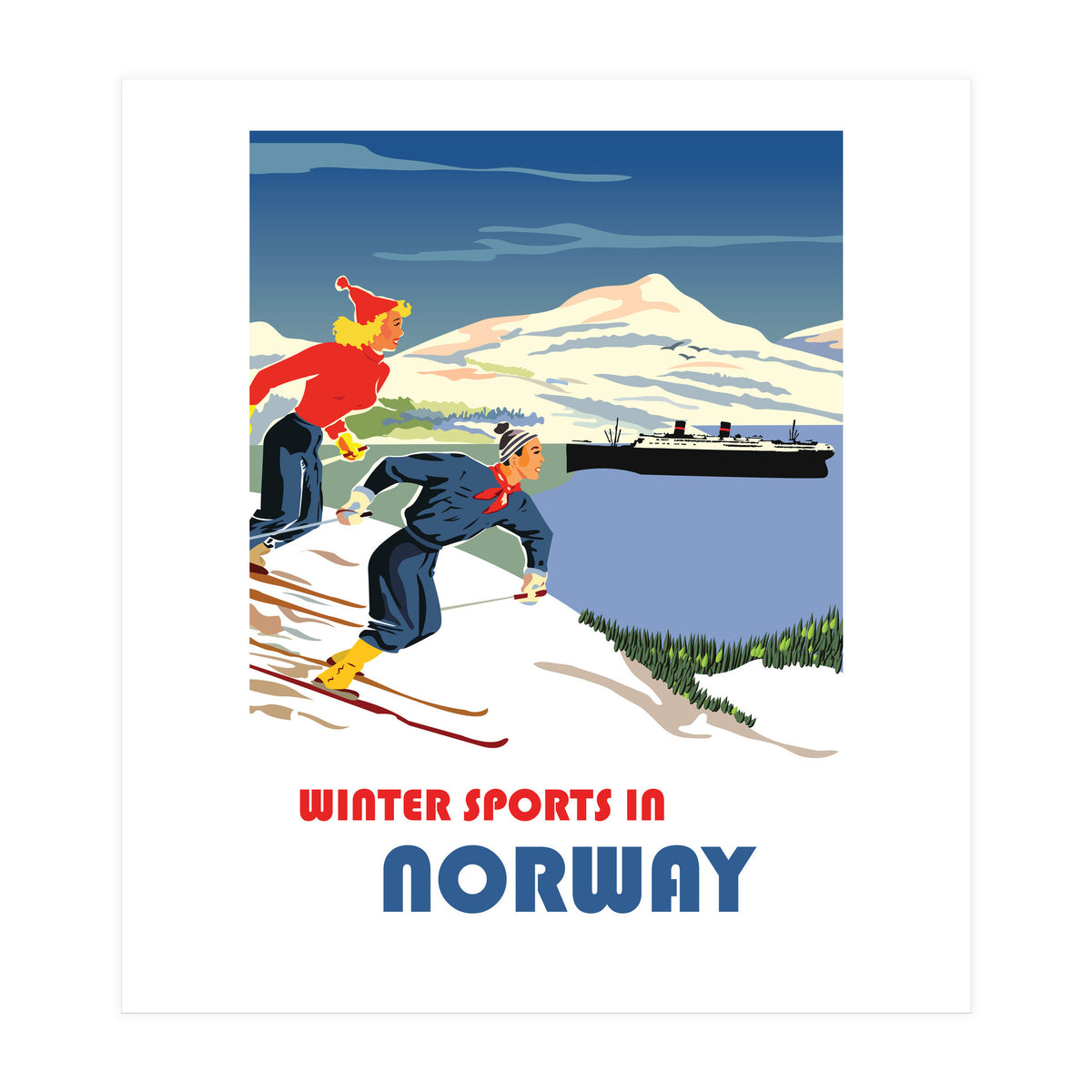 Winter Sports In Norway (Print Only)
