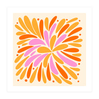 Floral Burst - pink, yellow and orange (Print Only)