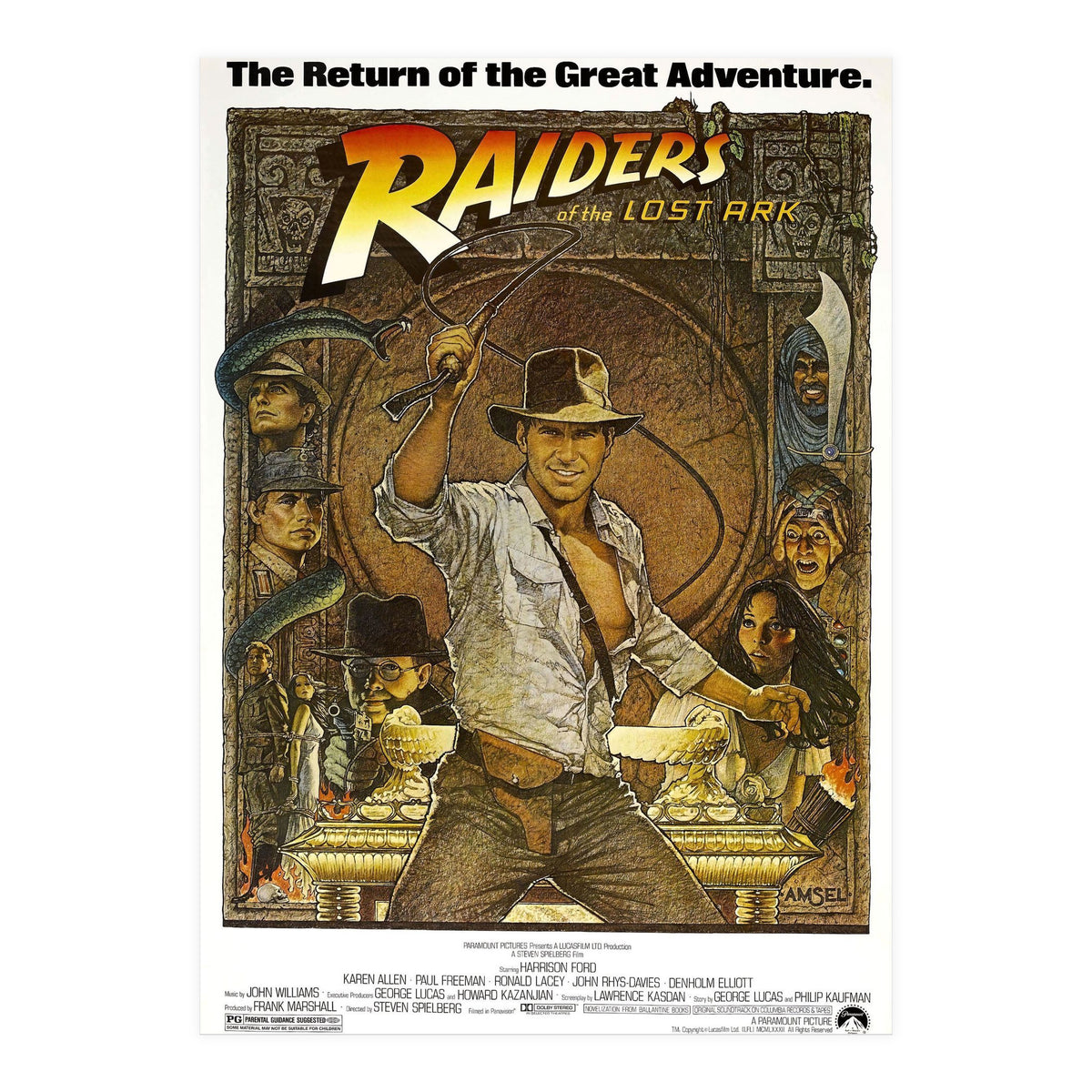 RAIDERS OF THE LOST ARK (1981), directed by STEVEN SPIELBERG. (Print Only)