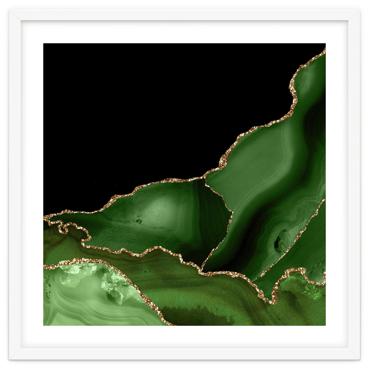 Green & Gold Agate Texture 03