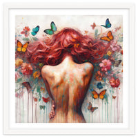 Wild Red Hair Butterfly Back