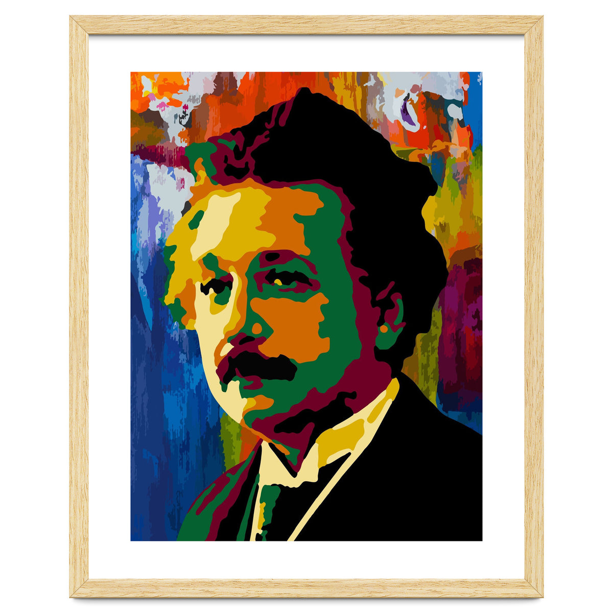 Albert Einstein Colorful Abstract