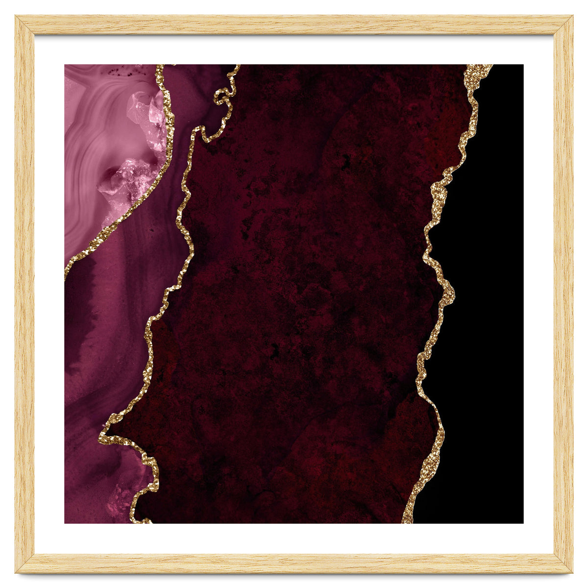 Burgundy & Gold Agate Texture 15