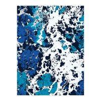 Liquid Patience, Abstract Ocean Sea Water Waves, Eclectic Scandinavian Texture Foam Neutral Nordic (Print Only)