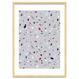 Modern Gray Blue Rounded Terrazzo thumbnail