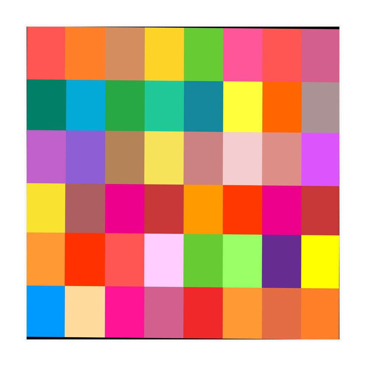 Colorful Rainbow Squares Patch (Print Only)