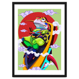 Knight Frog Cartoon Vintage Illustration thumbnail