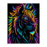 Lion Colored Neon Art (Print Only) thumbnail