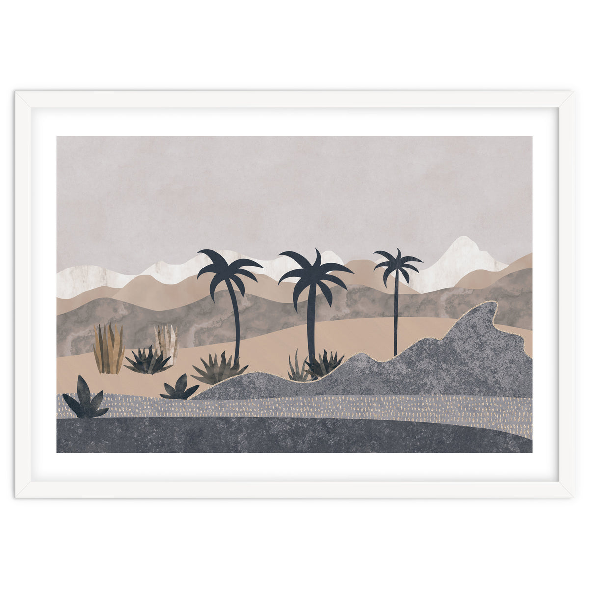 Abstract Landscape Palm Oasis