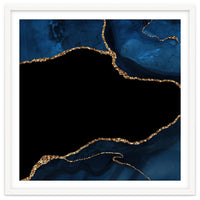 Navy & Gold Agate Texture 04