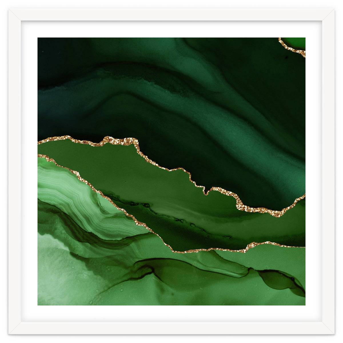 Green & Gold Agate Texture 12