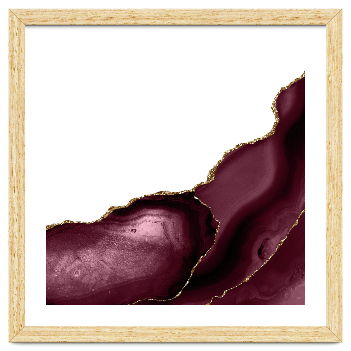 Burgundy & Gold Agate Texture 26