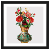 flower vase collage art