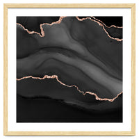 Black & Rose Gold Agate Texture 01