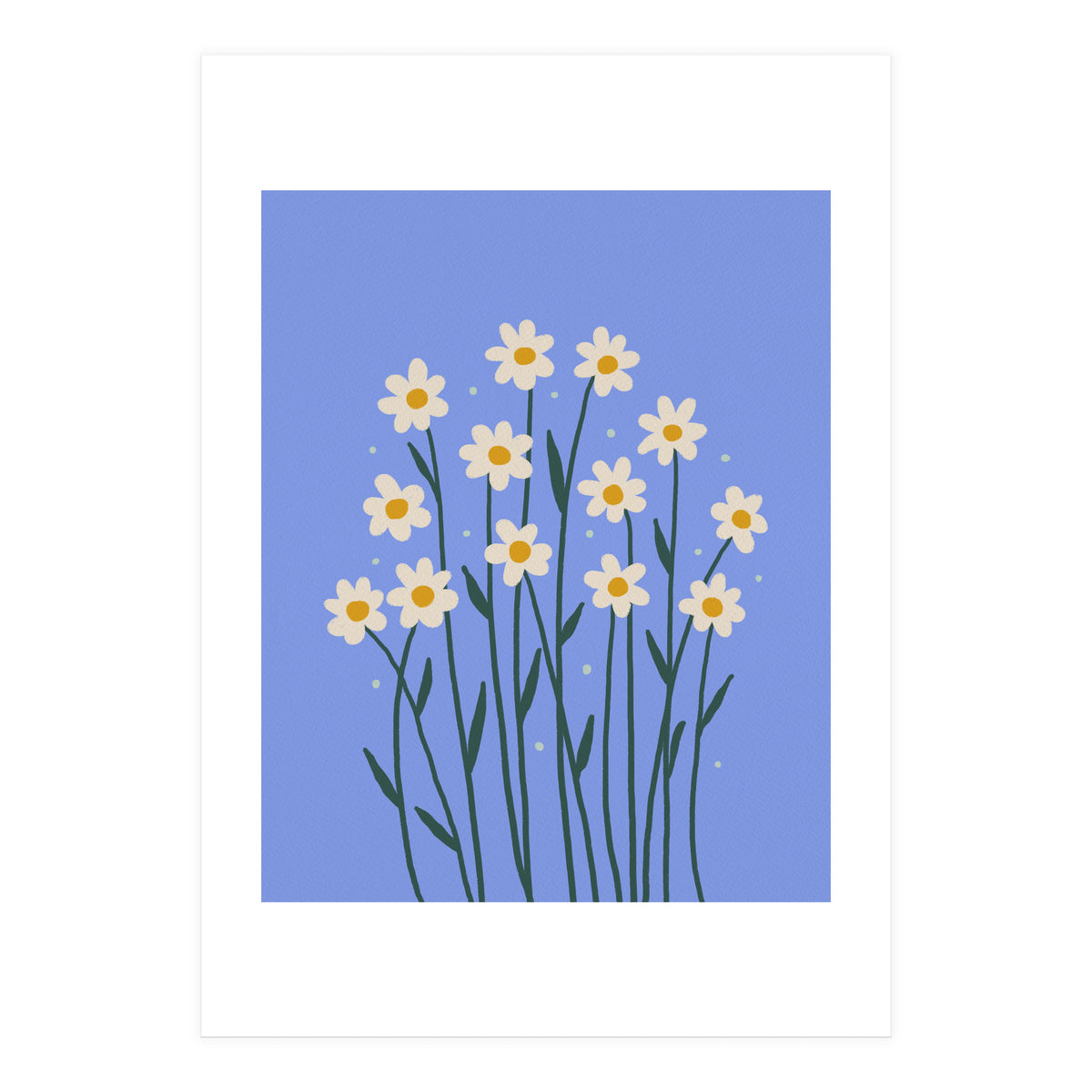 Simple Daisies - periwinkle (Print Only)