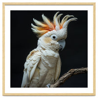 White Cockatoo Parrot Bird Perched On Branch
